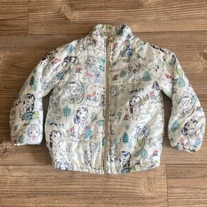 DISNEY baby princess zip up rain jacket with pockets